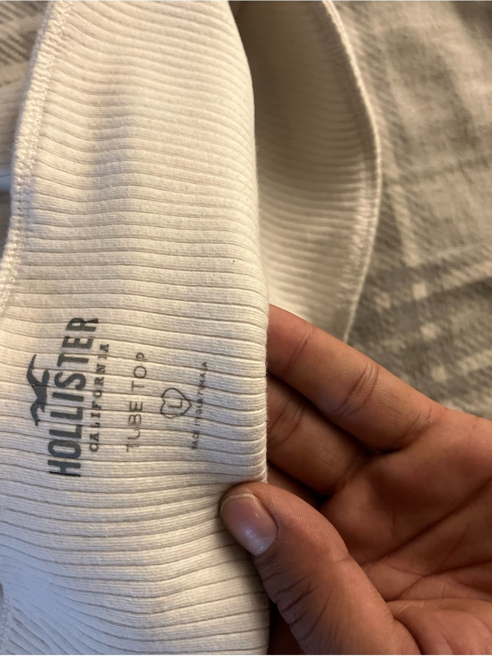 Hollister White Ribbed Tube Top Women’s